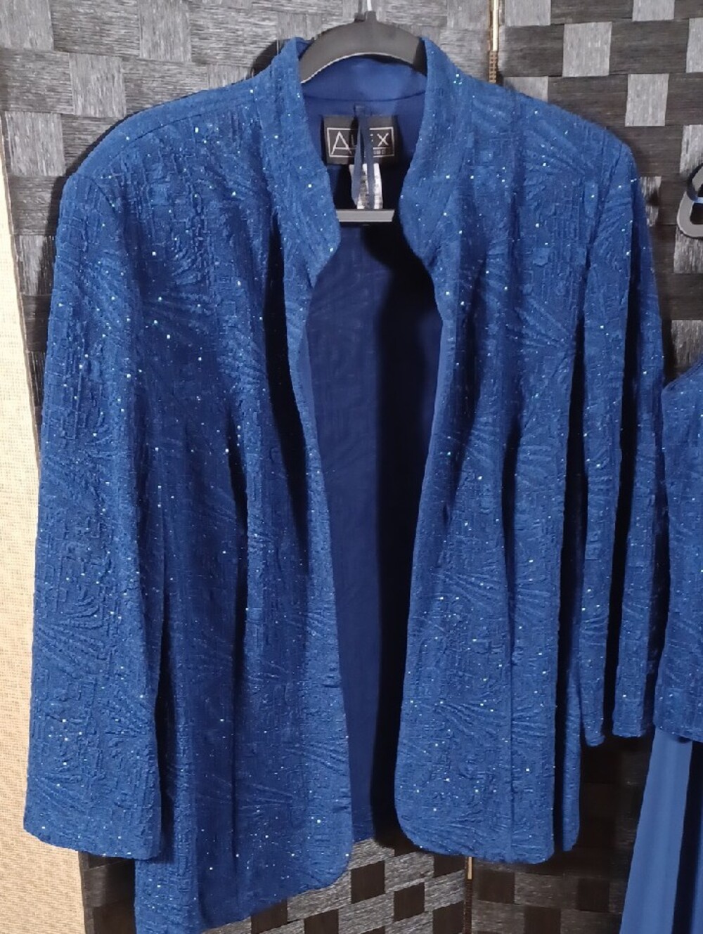 Alex Evenings Sapphire Blue Beaded Evening Jacket Set - Picture 5 of 11